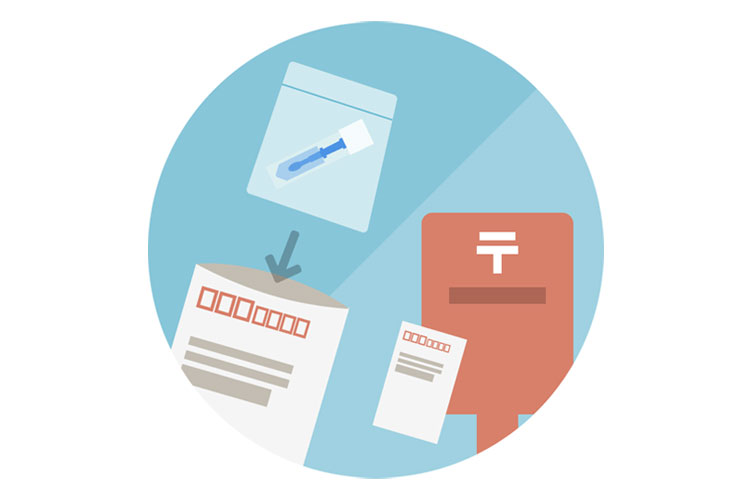 同封の封筒（切手不要）に入れて郵送